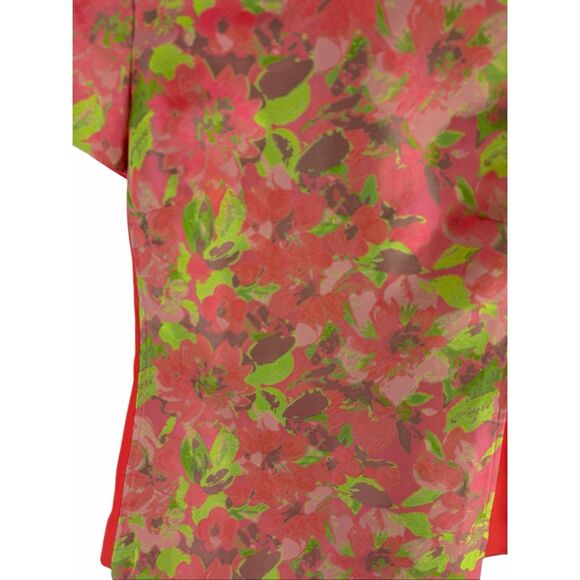 Ted Baker Neon Pink and Green Blouse- Size 2 - Picture 3 of 6